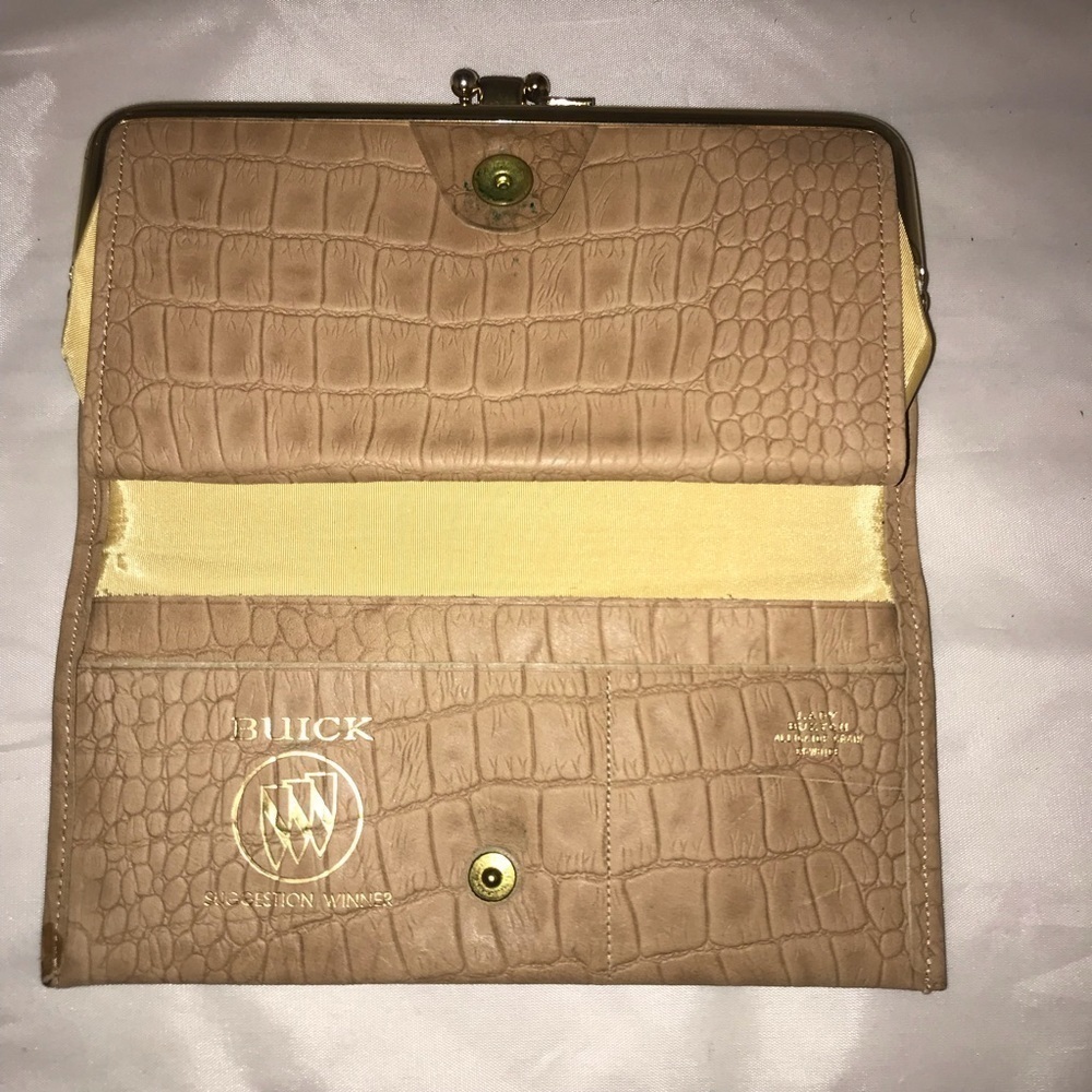 Vintage Lady Buxton Alligator Grain Wallet & Change Purse Tan - Picture 2 of 6